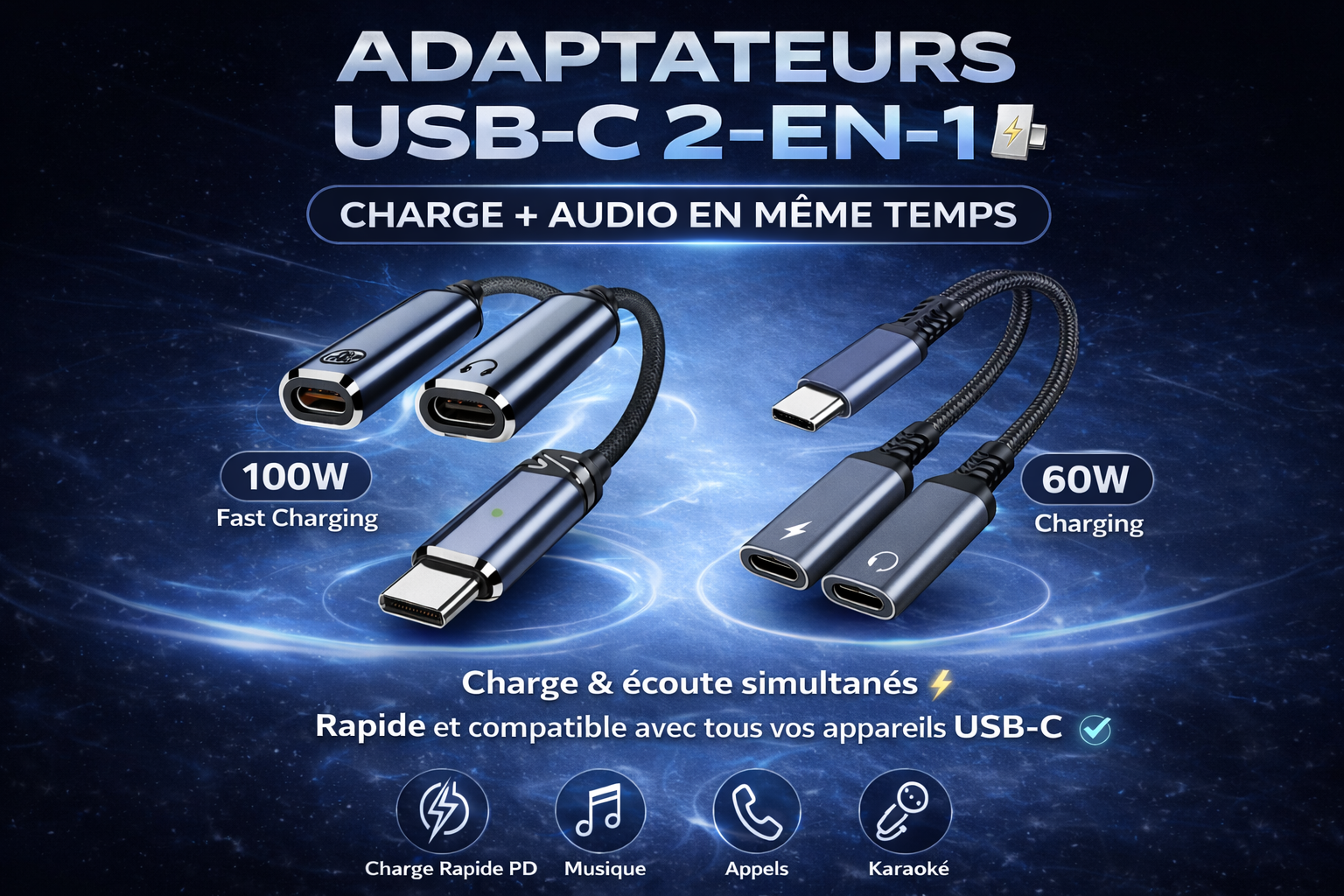 Adaptateurs USB-C 2-en-1 🔌