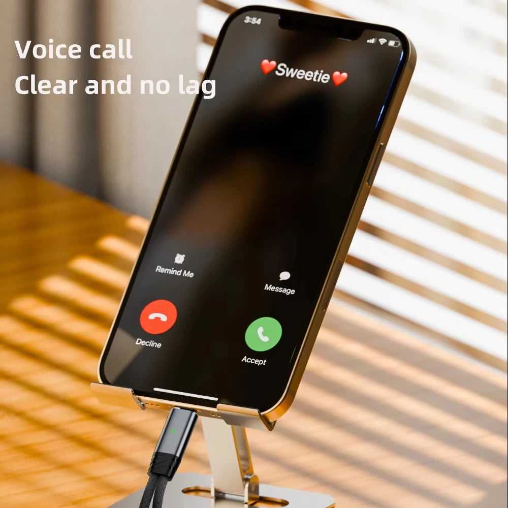 🔌 Adaptateur USB-C 2 en 1 Audio + Charge Rapide 100W PD – Câble Tressé Casque & Recharge Type-C Compatible Android