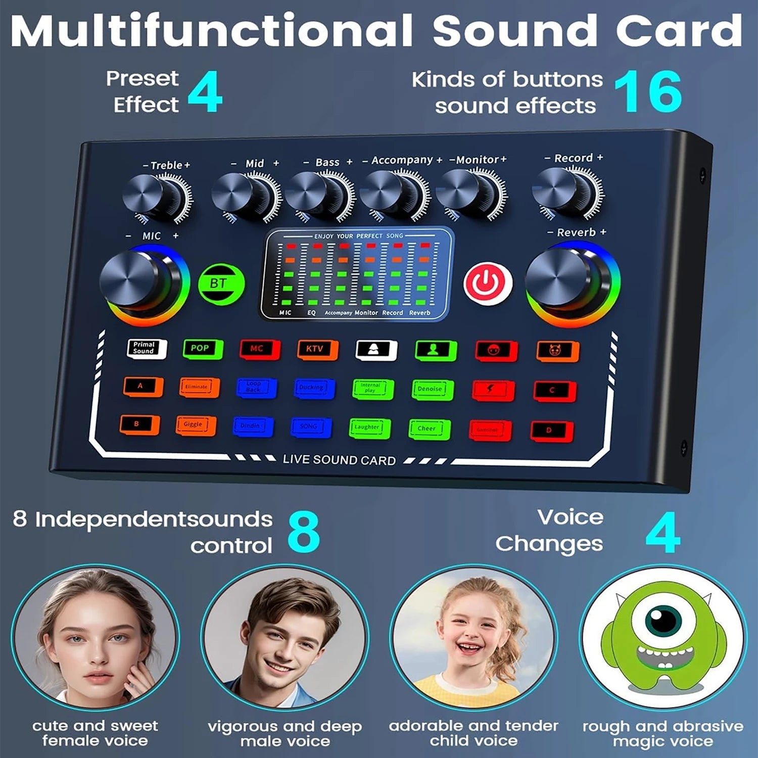 🎙️ F009 Live Sound Card – Kit Podcast & Streaming Pro avec Micro BM-800 + Bras Articulé Ma boutique