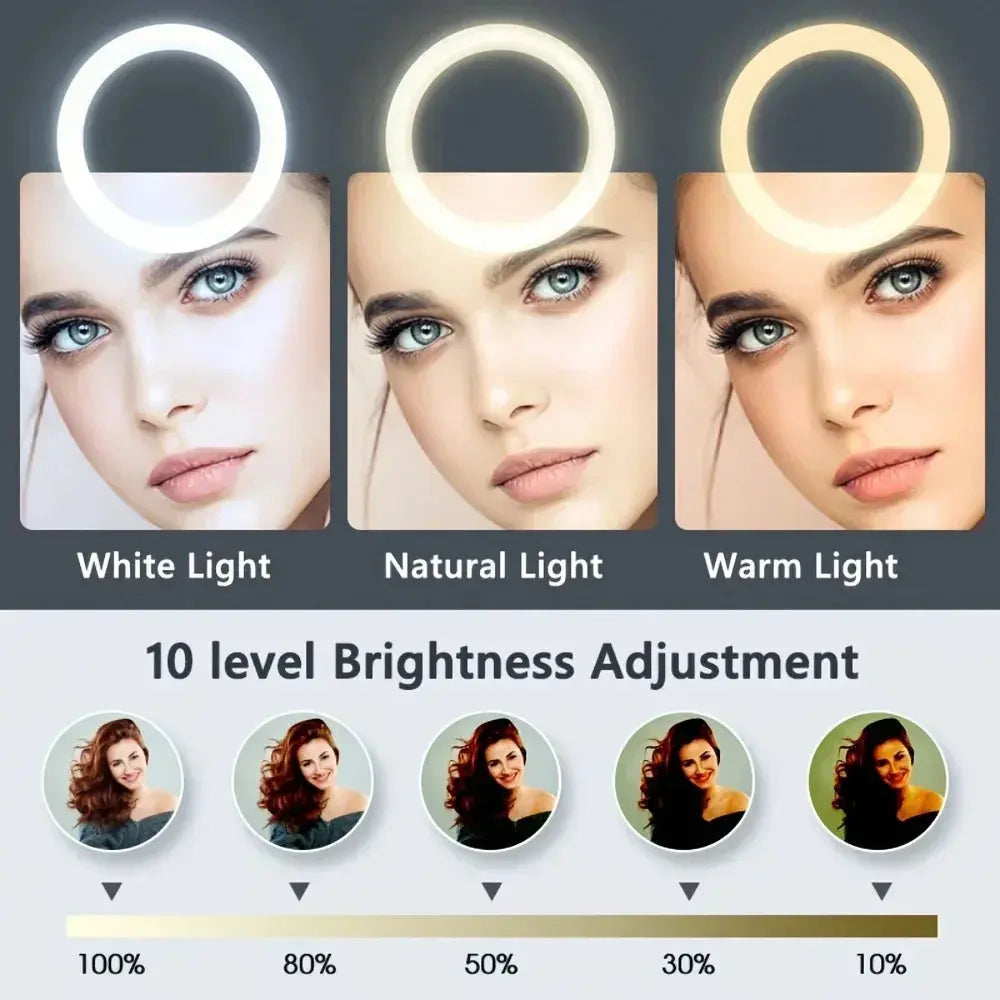 💡 Ring Light LED 26 cm avec Trépied – Éclairage Pro Réglable pour Selfies, Streaming & Création de Contenu Ma boutique