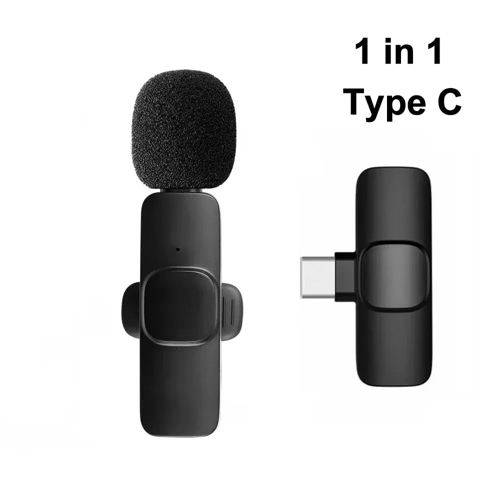 🎤 Micro Cravate Sans Fil pour Smartphone – Réduction de Bruit & Plug-and-Play Studio Light Sound