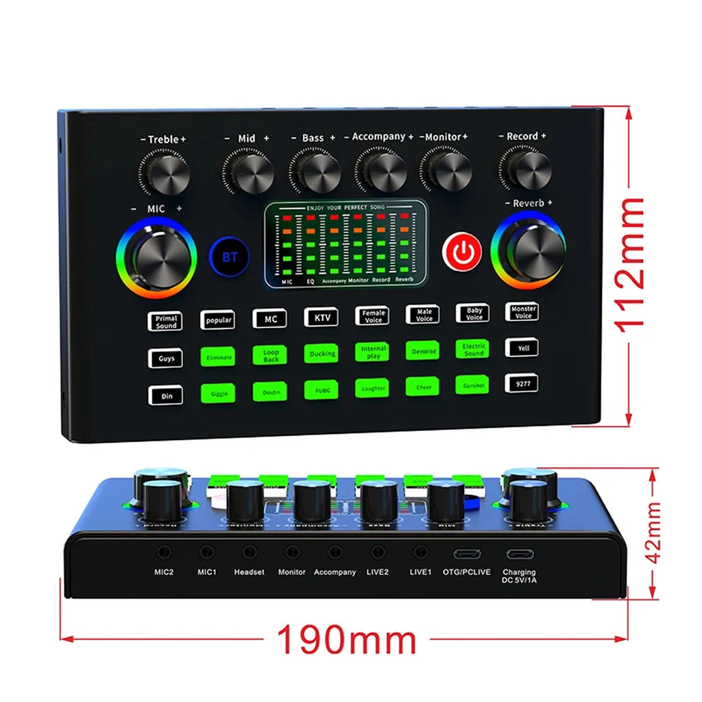 🎙️ F009 Live Sound Card – Kit Podcast & Streaming Pro avec Micro BM-800 + Bras Articulé Ma boutique