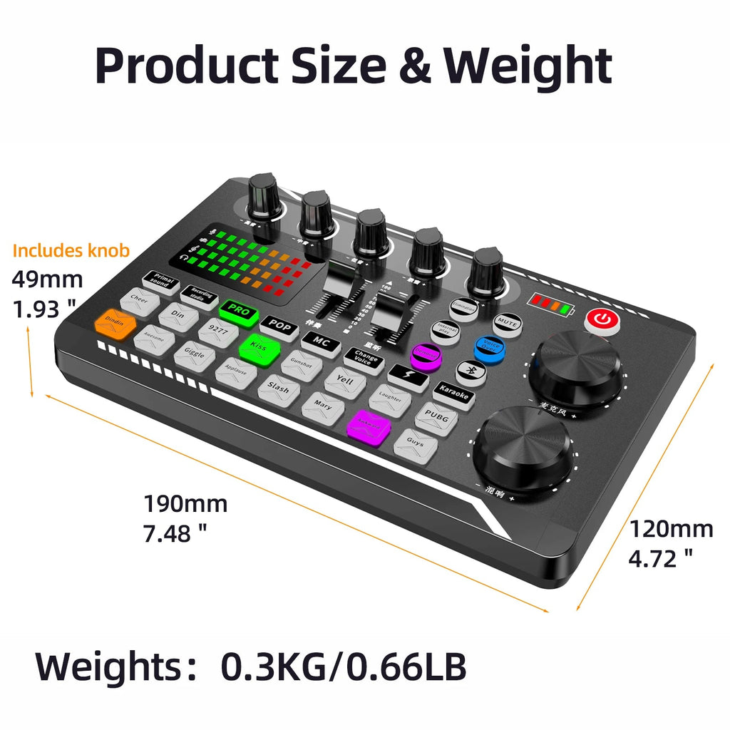 🎤 Kit Micro DJ F998 avec Carte Son – Console Studio Audio USB pour Live, Streaming, TikTok & Podcast Ma boutique