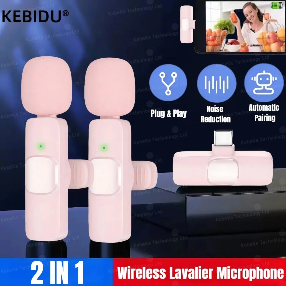 🎤 Micro Cravate Sans Fil pour Smartphone – Réduction de Bruit & Plug-and-Play Studio Light Sound