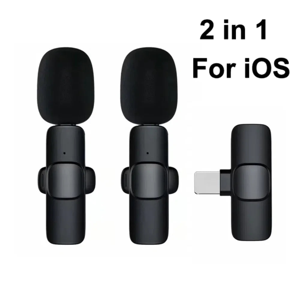 🎤 Micro Cravate Sans Fil pour Smartphone – Réduction de Bruit & Plug-and-Play Studio Light Sound
