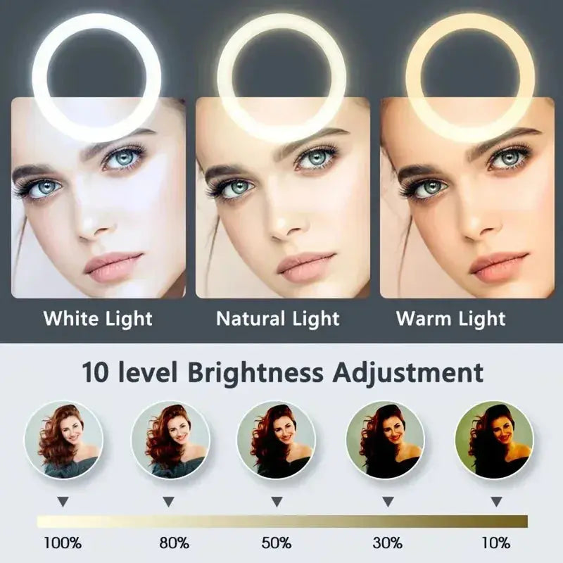 💡 Ring Light LED 26 cm avec Trépied – Éclairage Pro Réglable pour Selfies, Streaming & Création de Contenu Ma boutique
