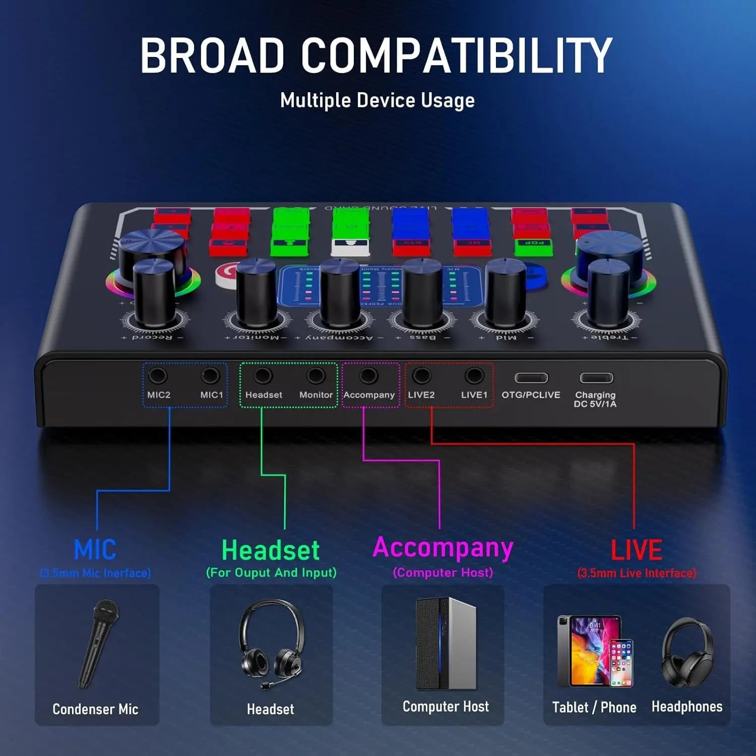 🎙️ F009 Live Sound Card – Kit Podcast & Streaming Pro avec Micro BM-800 + Bras Articulé Ma boutique