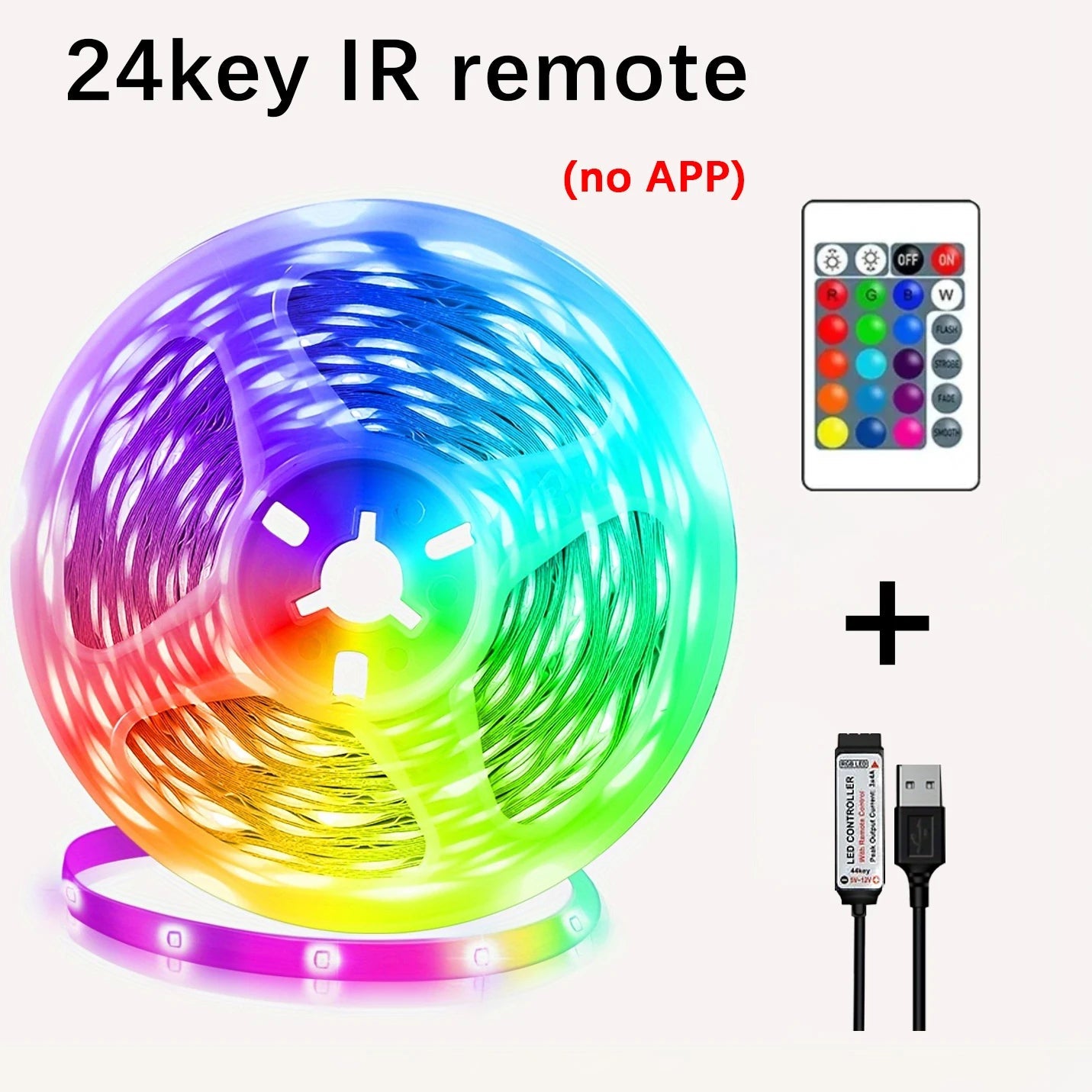 🌈 Bande LED RGB USB 5V – Ruban Lumineux Intelligent avec Télécommande & Application (1m/ 2m/ 5m / 10m / 20m / 30m) Ma boutique