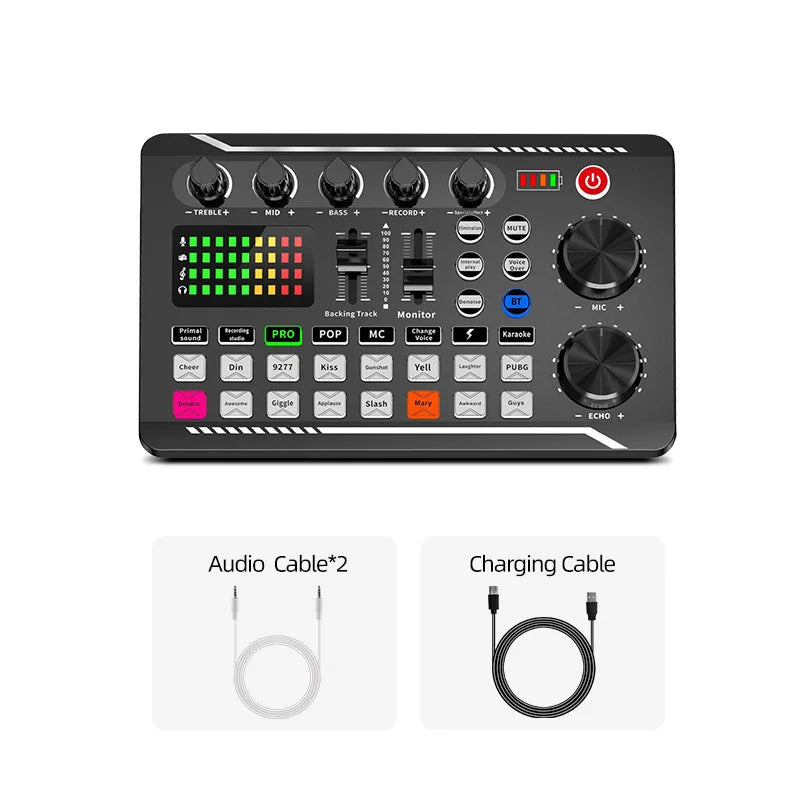 🎤 Kit Micro DJ F998 avec Carte Son – Console Studio Audio USB pour Live, Streaming, TikTok & Podcast Ma boutique