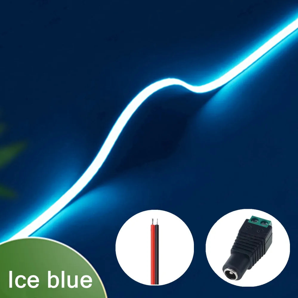 💡 Bande LED COB Ultra Fine 3mm – 400 LED/m | Éclairage Flexible Haute Densité 12V | Décoration Setup Gaming & Maison Studio Light Sound