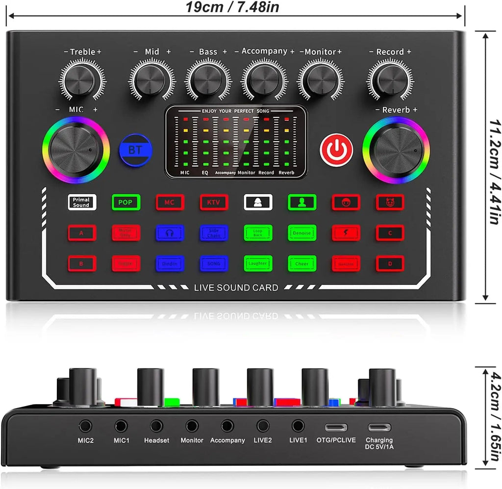 🎙️ F009 Live Sound Card – Kit Podcast & Streaming Pro avec Micro BM-800 + Bras Articulé Ma boutique